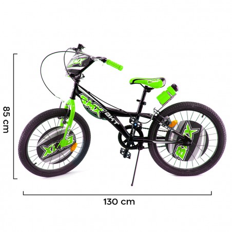 Bicicletta BMX BKT Diametro 20" Telaio in Acciaio con Campanello e Borraccia