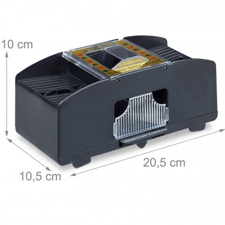 Mescolatore Automatico Carte da Gioco Poker Black Jack Mischia 2 Mazzi di Carte