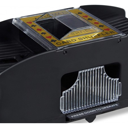 Mescolatore Automatico Carte da Gioco Poker Black Jack Mischia 2 Mazzi di Carte