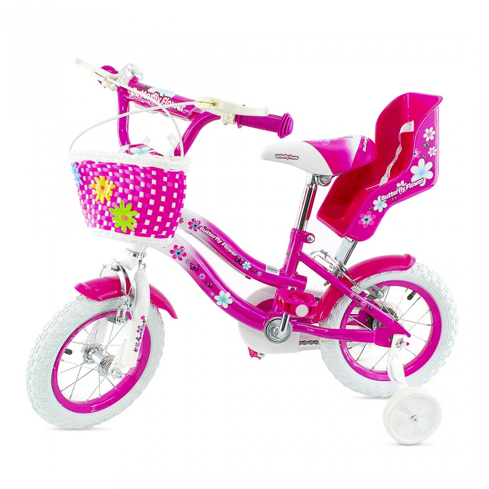 Bicicletta BUTTERFLY FLOWER taglia 12 bici per bambina 510132 età 2 - 5 anni