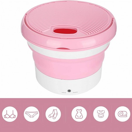 Mini Lavatrice Portatile Pieghevole da Campeggio Sterilizzatore di Indumenti