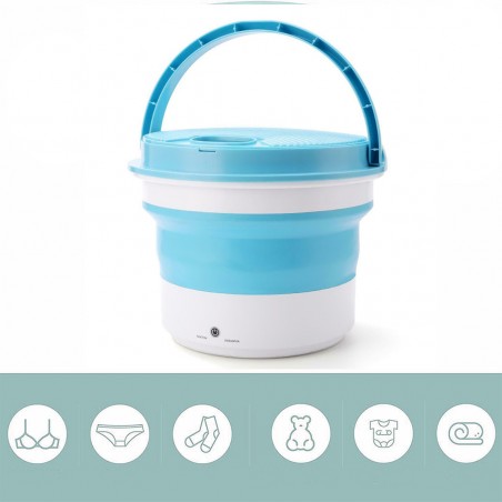 Mini Lavatrice Portatile Pieghevole da Campeggio Sterilizzatore di Indumenti