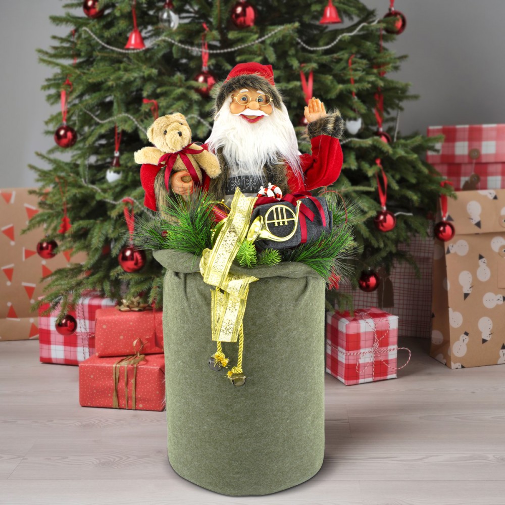 Babbo Natale nel Sacco 80cm Decorazione 900645...