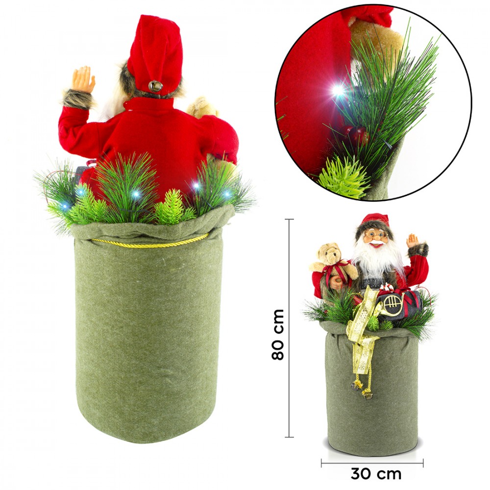 Babbo Natale nel Sacco 80cm Decorazione 900645...