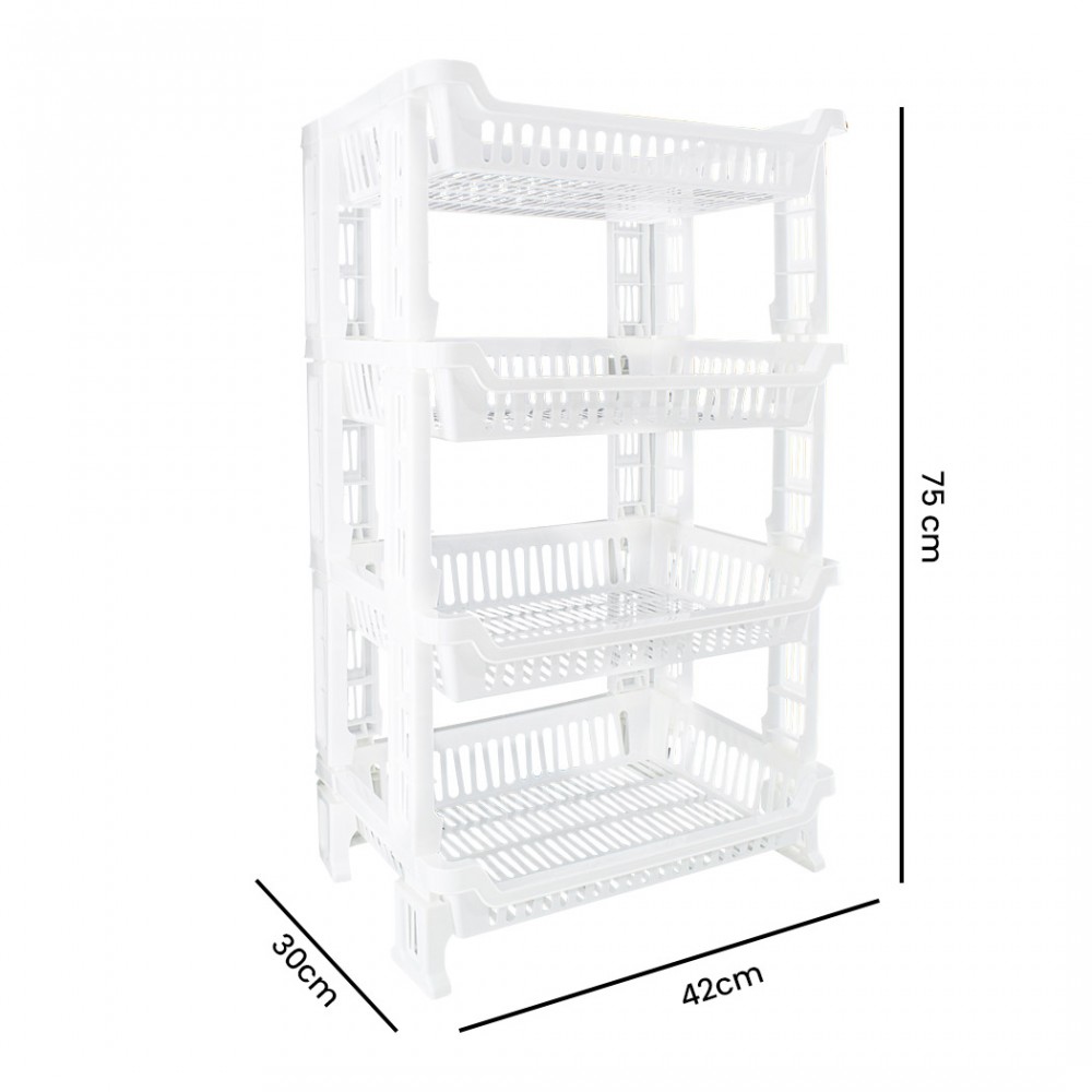 Carrello Portafrutta 4 Ripiani 205780 Cestino...