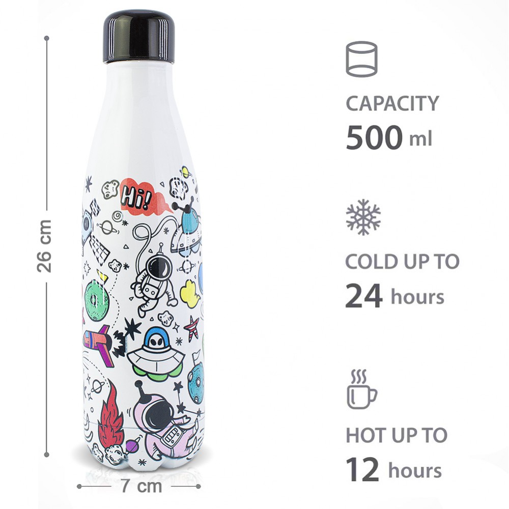 Bottiglia Termica SPACE da 500ml Doppia Parete...