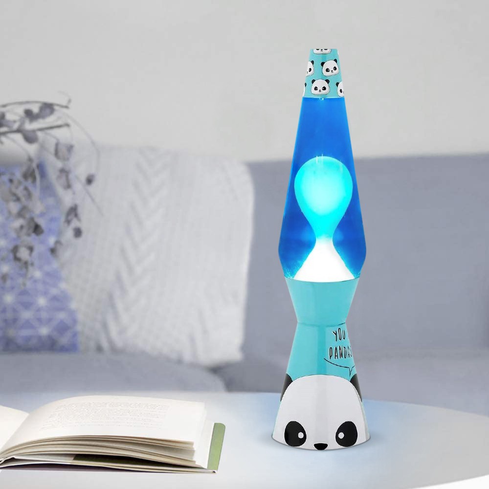 Lampada Lava Lamp 40cm XL1775 Base Azzurra con...