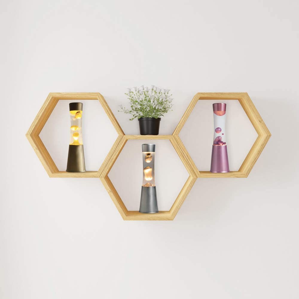 Lampada Lava Lamp 30cm XL1762 con Base Bronzo e...