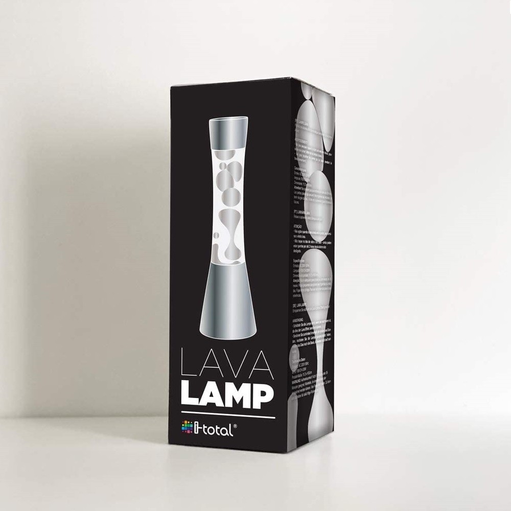 Lampada Lava Lamp 30cm XL1763 Base Lucida...