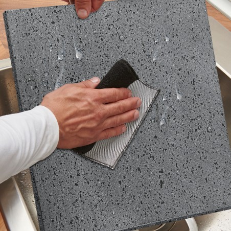 Kit per Pizza in Pietra Lavica 100% Naturale 34x40cm Cottura in 5 Minuti