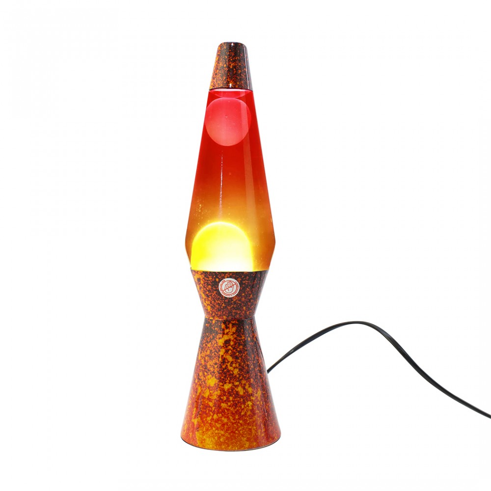 Lampada Lava Lamp 40cm XL1781 Base Fantasia Volcano e Magma Rosso Design Moderno