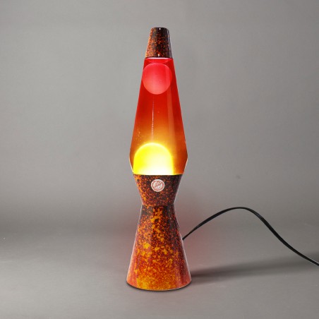 Lampada Lava Lamp 40cm XL1781 Base Fantasia Volcano e Magma Rosso Design Moderno
