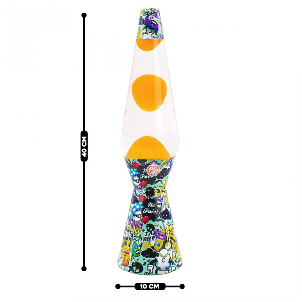 Lampada Lava Lamp 40cm XL1774 Fantasia Graffiti...