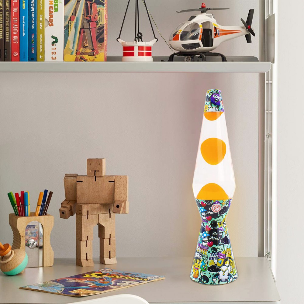 Lampada Lava Lamp 40cm XL1774 Fantasia Graffiti...