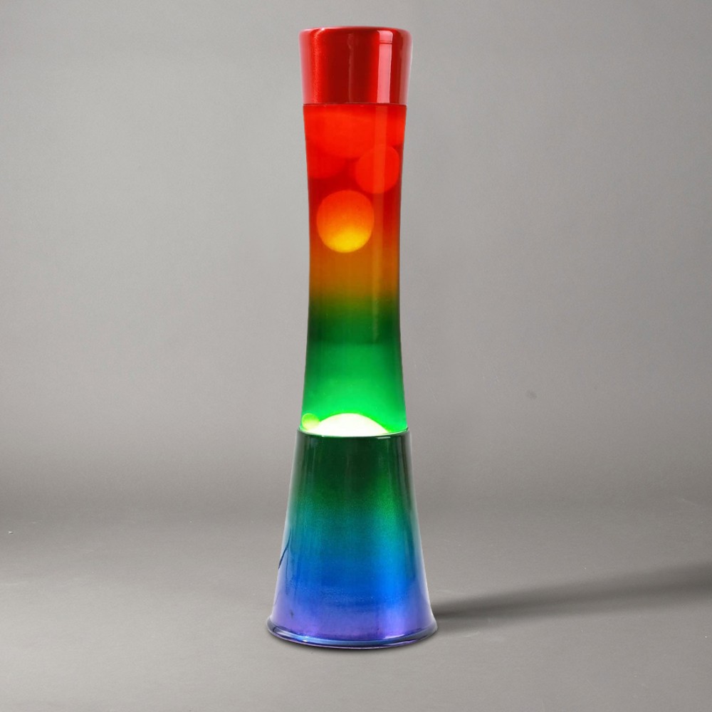 Lampada Lava Lamp 40cm XL1782 Base Rainbow e...