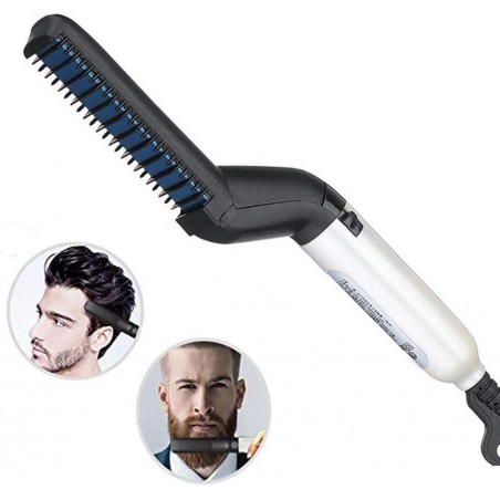 Piastra Spazzola 2 in 1 per Barba e Capelli 478962 Modelling Comb Districa Barba
