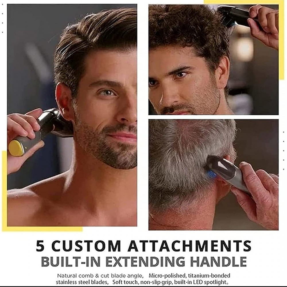 Rasoio Wireless per Capelli e Barba 5 Testine...