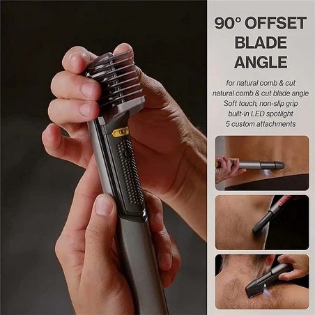 Rasoio Wireless per Capelli e Barba 5 Testine 246851 Tagliacapelli a Batteria