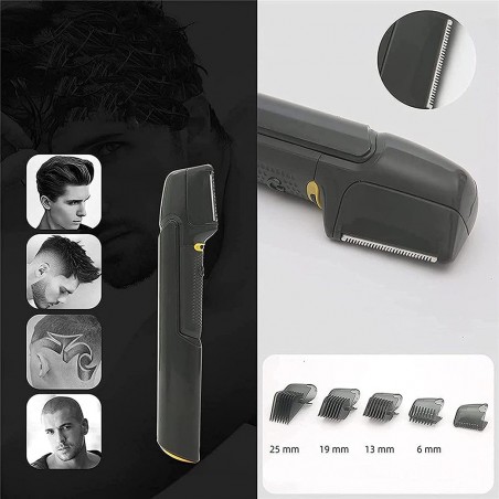 Rasoio Wireless per Capelli e Barba 5 Testine 246851 Tagliacapelli a Batteria