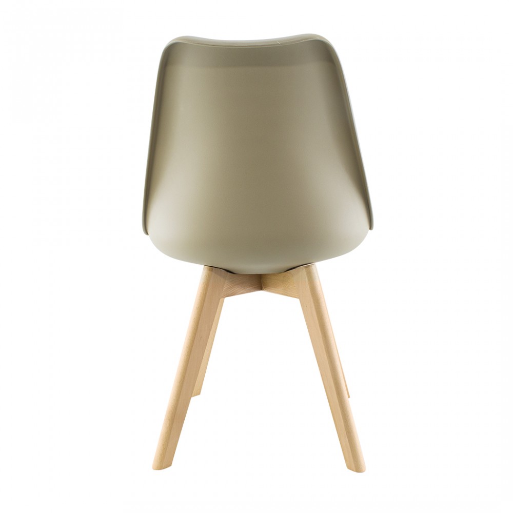 Sedia da Pranzo TULIP Piedi in Legno e Morbida...