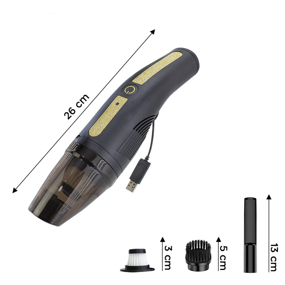 Mini Aspirapolvere Portatile per Auto con Cavo...