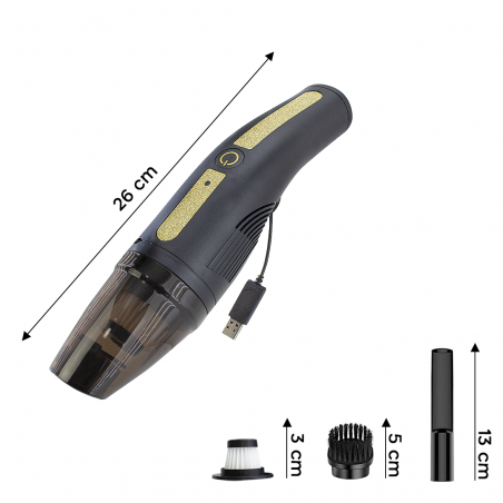 Mini Aspirapolvere Portatile per Auto con Cavo Usb 542239 Aspirabriciole