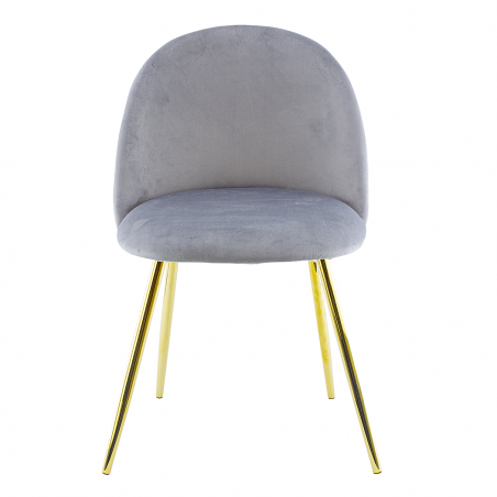 4 Pz Sedia da Soggiorno SHELBY 50x45x80H cm Poltrona Vintage Velluto e Piedi Oro