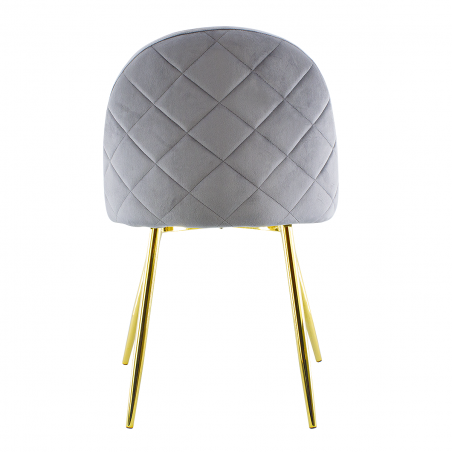 4 Pz Sedia da Soggiorno SHELBY 50x45x80H cm Poltrona Vintage Velluto e Piedi Oro