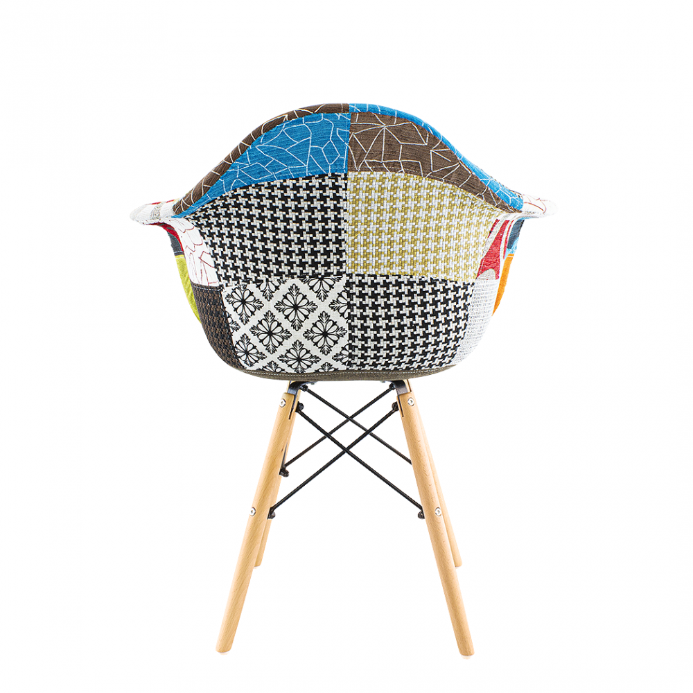 Sedia Poltrona EIFFEL in Tessuto Patchwork con...