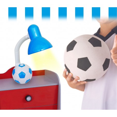 Lampada da scrivania 40W con base pallone da calcio con i colori della tua squadra del cuore