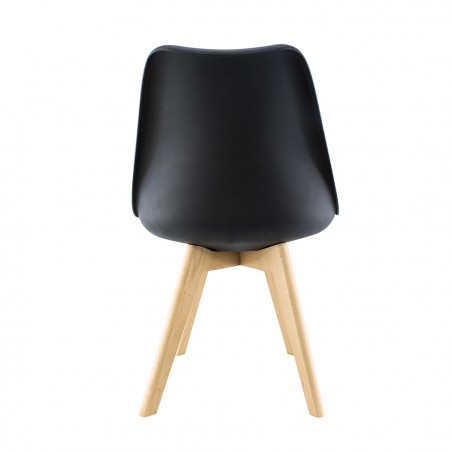 4 Pz Sedia Da Pranzo TULIP Piedi In Legno E Morbida Seduta 48x50x82H cm