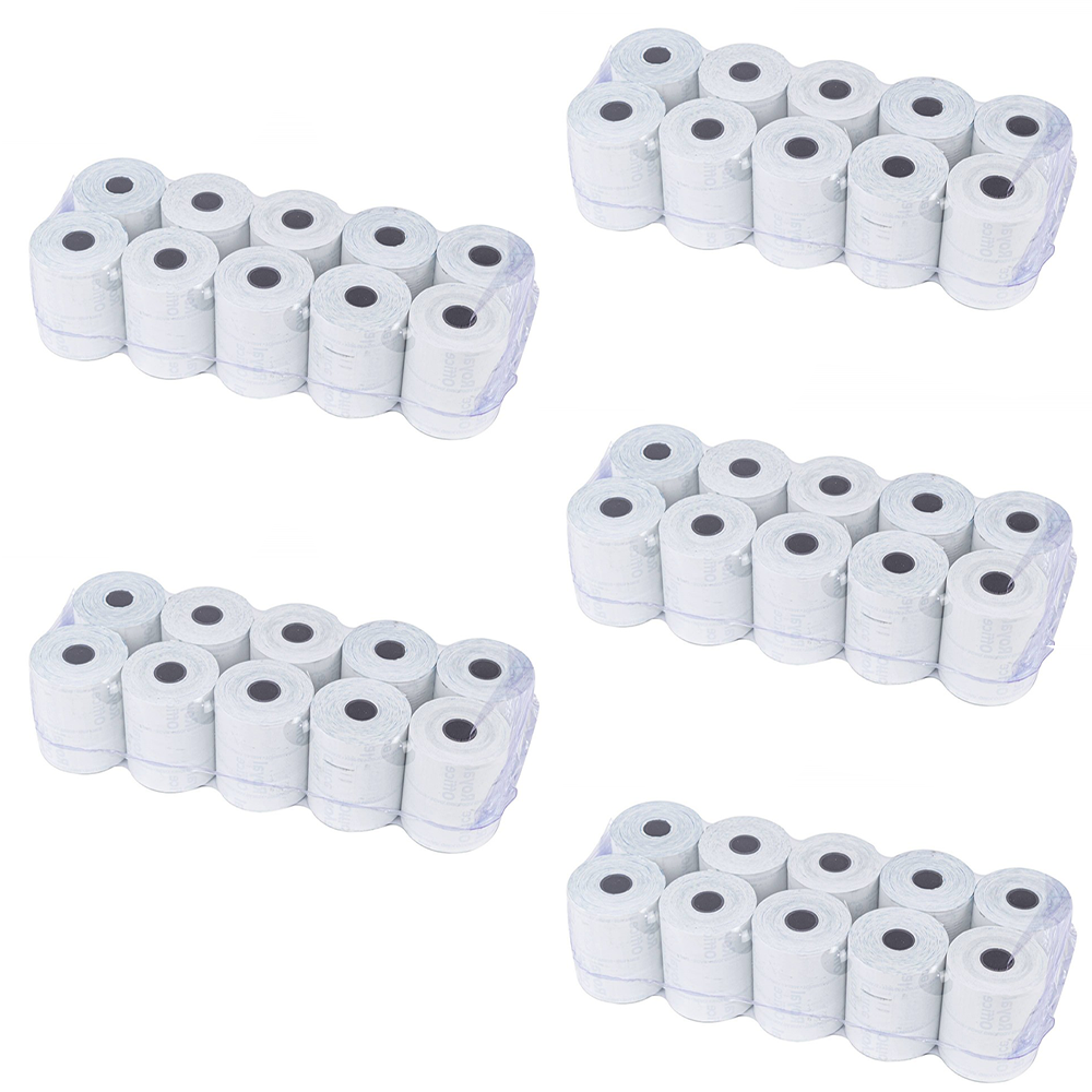 Pack 50 rotoli carta termica ONE OFFICE per Cassa 57mm x 35mt foro12mm 55gr