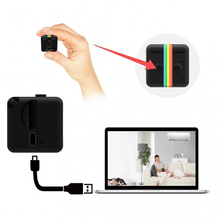 Mini Videocamera Nascosta HD SQ11 con Visione Notturna Micro Telecamera 1080P