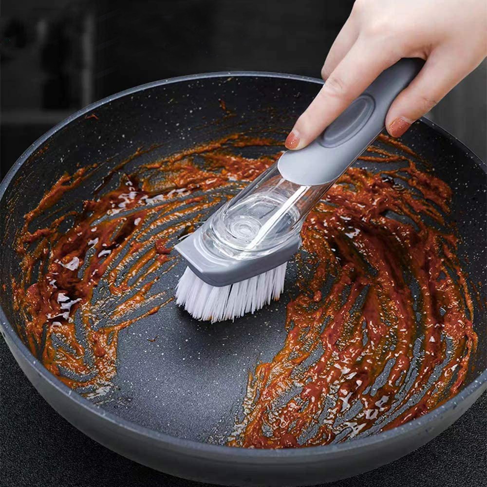 Spazzola Lavapiatti con Dispenser di Sapone...