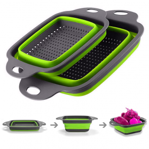 2 Scolapasta Pieghevoli Rettangolari Silicone 211501...