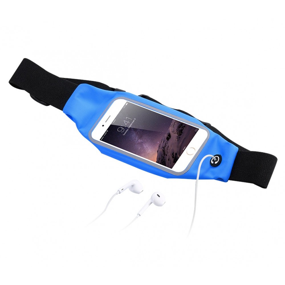 Marsupio sportivo impermeabile per smartphone fino a 5,5" schermo tattile cornice catarifrangente