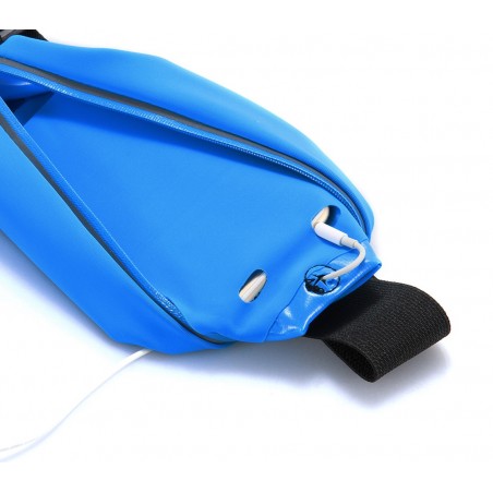 Marsupio sportivo impermeabile per smartphone fino a 5,5" schermo tattile cornice catarifrangente