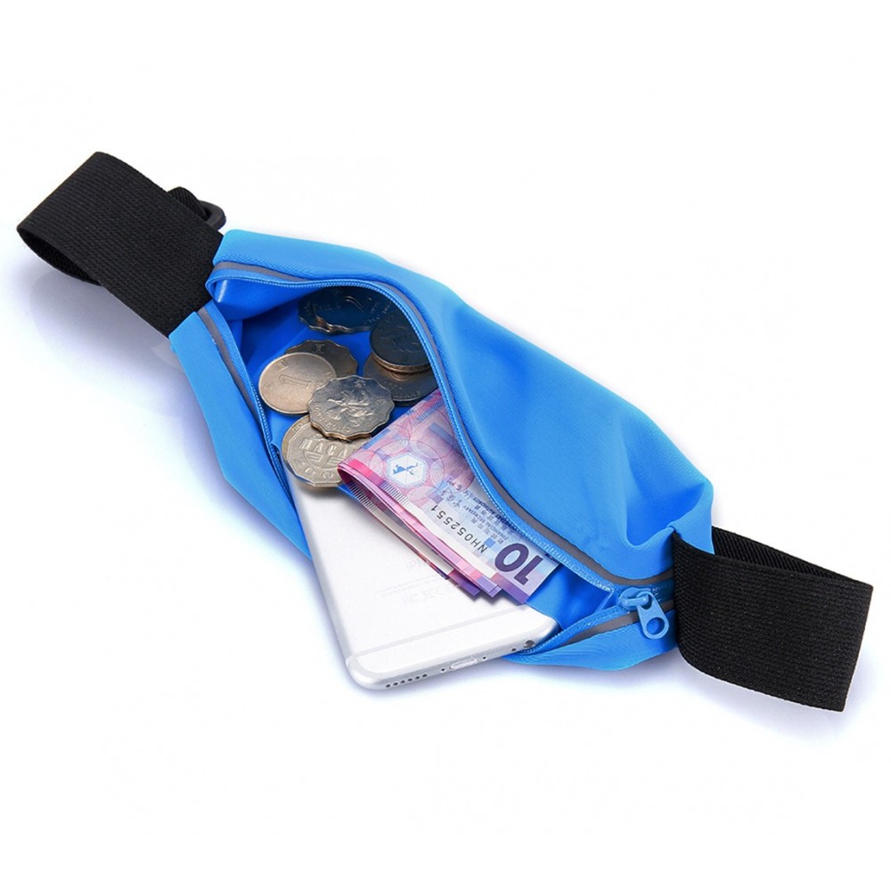 Marsupio sportivo impermeabile per smartphone fino a 5,5" schermo tattile cornice catarifrangente