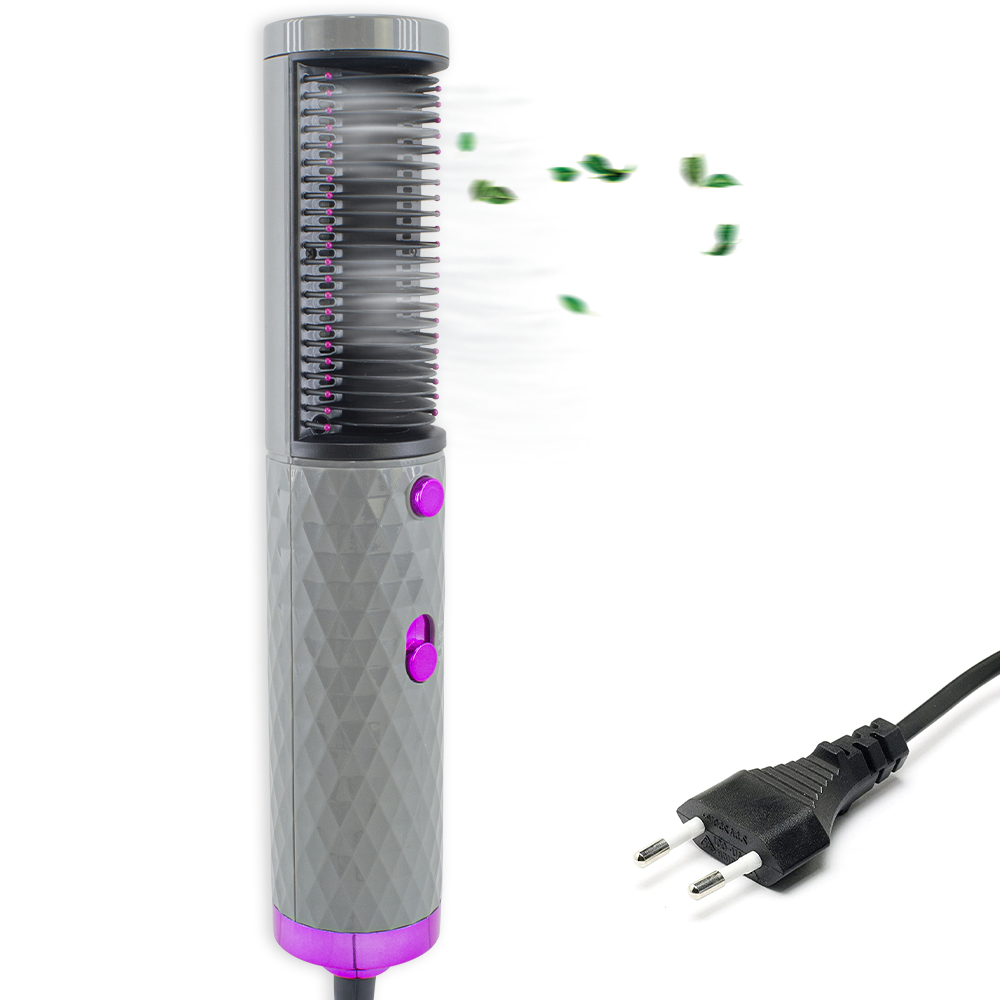 Spazzola Asciugacapelli 1600W Lisciante e Volumizzante HS-818 Phon Multifunzione Grigio