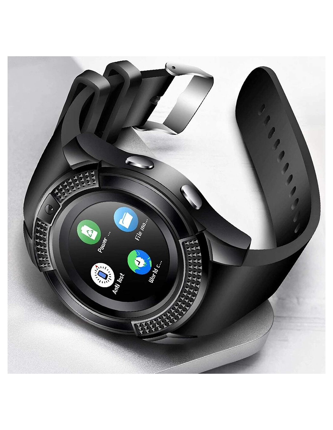 Smartwatch Quadrante Rotondo 3cm 00095 Orologio Fotocamera Notifiche Tracker