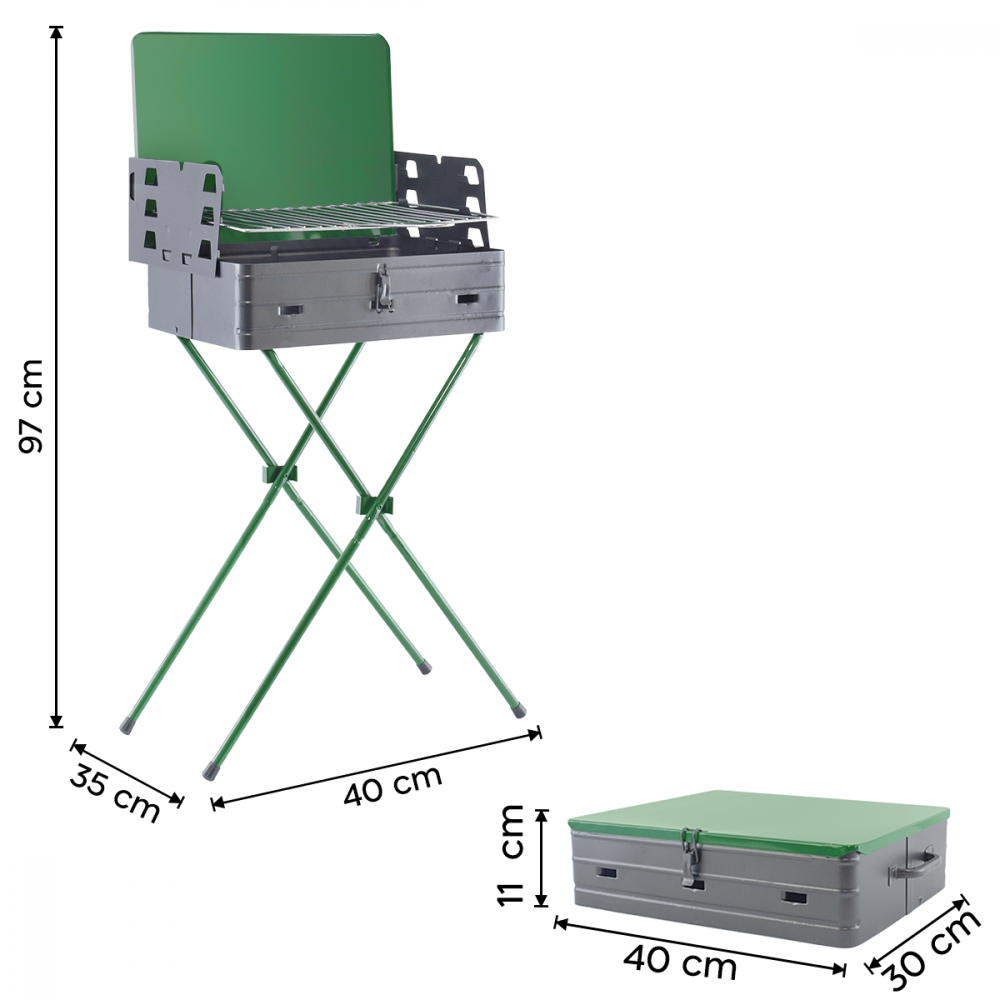 Barbecue richiudibile a valigetta BAR007...