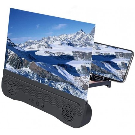 Lente 3D Amplificatore Audio e Video per Smartphone 12" 945362 Ricarica USB