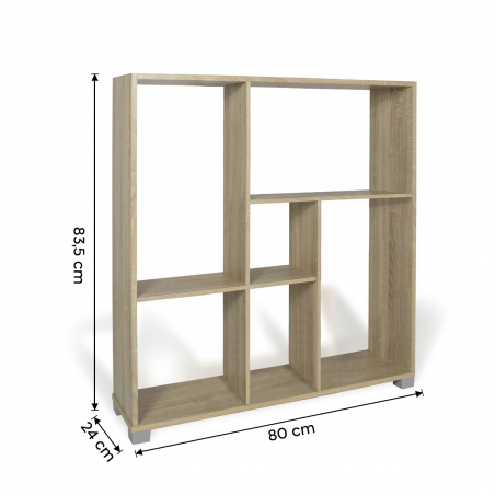 Libreria Scaffale Cubi e Rettangoli Art. 107 Mensole Portaoggetti 80x24x83,5H cm
