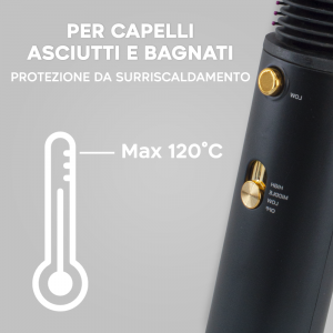 Spazzola Asciugacapelli 1600W Lisciante e Volumizzante HS-818 Phon Multifunzione