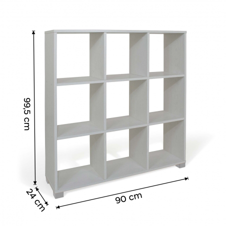 Libreria Scaffale 9 Cubi Art. 109 Mensole Portaoggetti in Legno 90x24x99,5H Cm