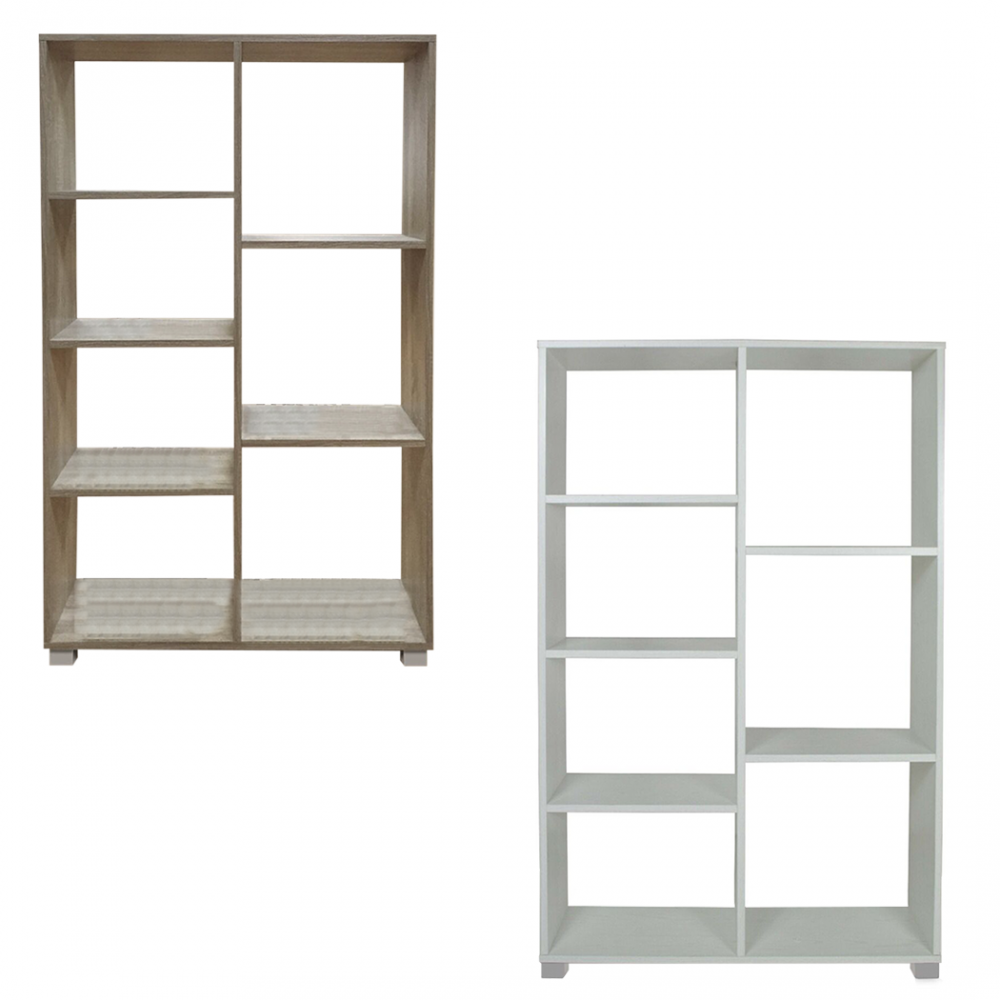 Libreria Scaffale 7 Ripiani Art.110 Mensole Portaoggetti in Legno 80x24x126.5H