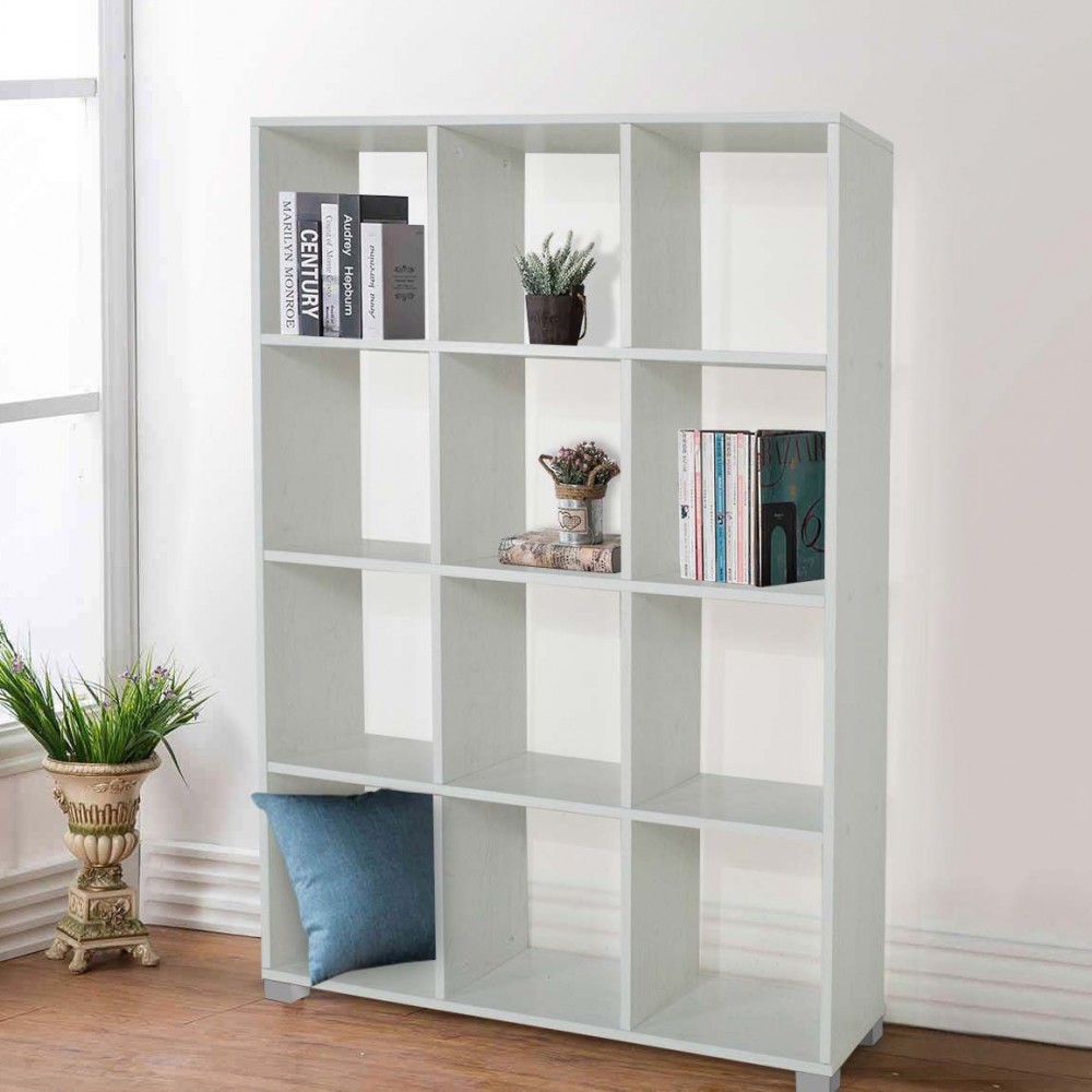 Libreria Scaffale 12 Cubi Art.111 Mensole Portaoggetti in Legno 90x24x131H  cm