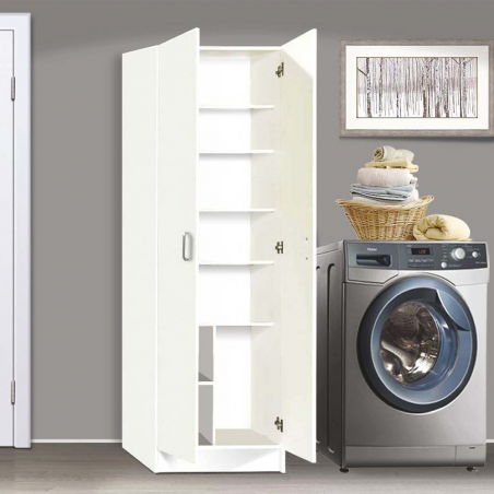 Armadio Scarpiera 2 Ante 8 Scomparti Art. 138 Mobiletto in Legno 59x36x180H cm