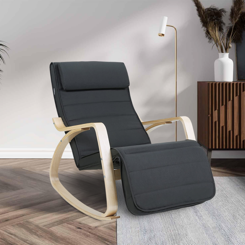 Sedia a Dondolo FREYA in Legno Poltrona con...