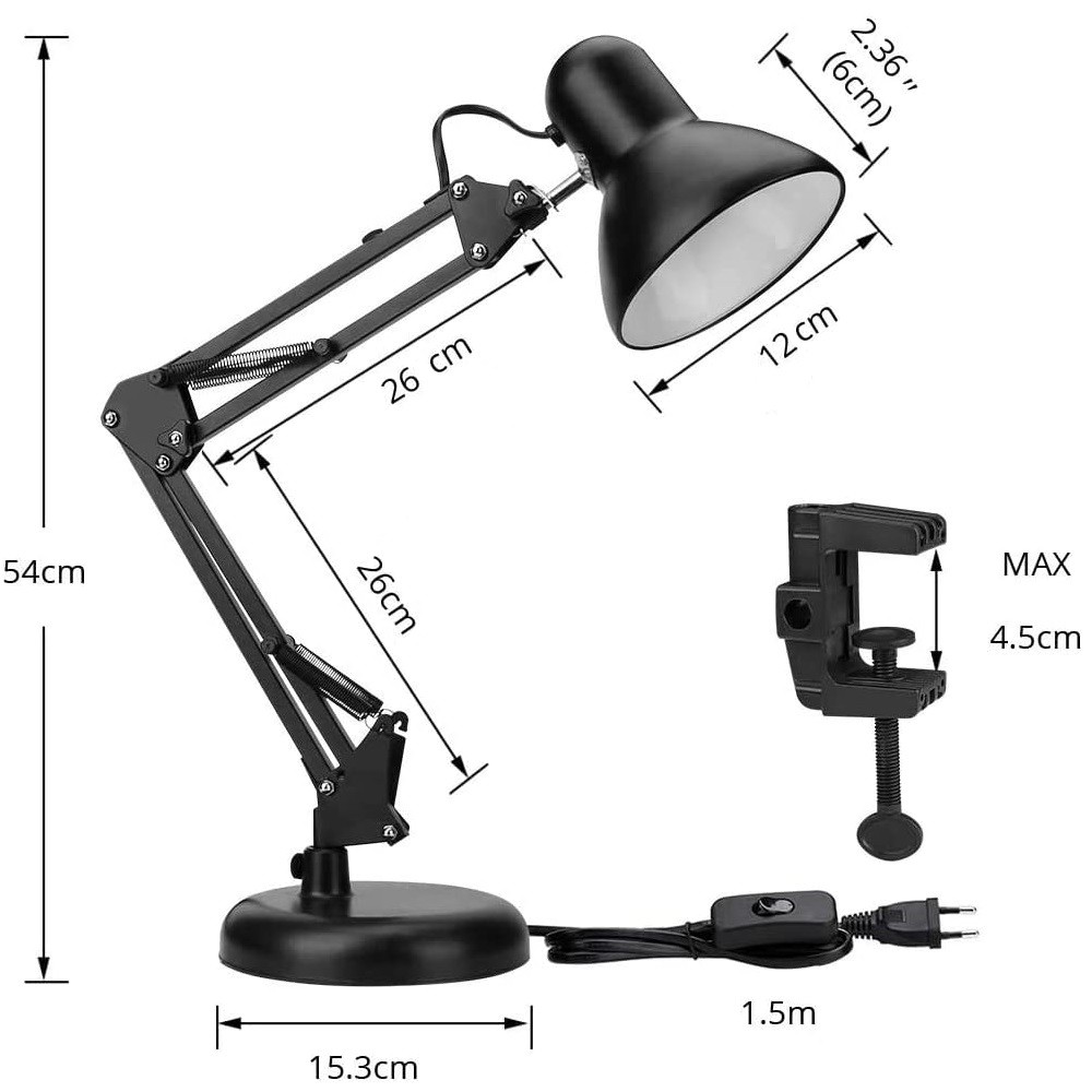 Lampada da Scrivania 2 in 1 in Metallo 72507...